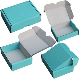 100 x F1 4x3x2" Postal Pip Box Die Cut Blue Cardboard Mailing Shipping