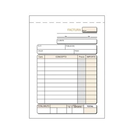 CABLEPELADO Invoice Book | Invoice Book | Original + 2 Copies | Lithographic Paper | Glued with Cutting Matrix | A6 - (14.8 cm x 10.5 cm) | 25 Sets (75 Sheets)