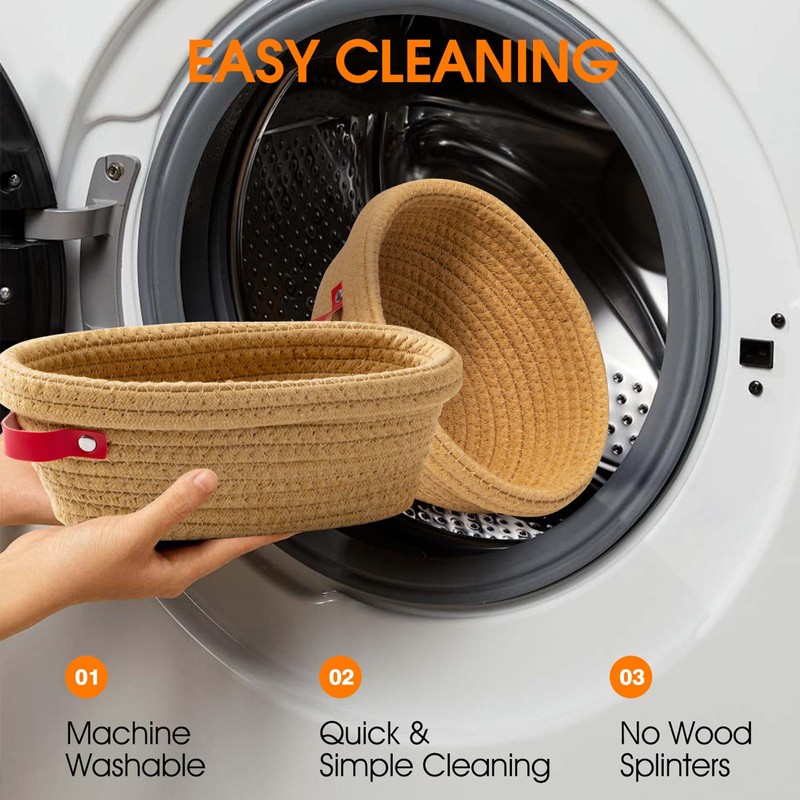 Sourdough Starter Kit, Handmade Cotton Rope oval and round banneton