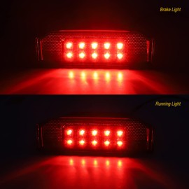1Pcs UTV Ranger Tail Light Red LED Rear Brake Stop Lamp Tail Light Assembly #2412774 for Polaris Ranger 570 Full Size XP 900 RGR GENERAL 1000 2015-2021(fit Left & Right Side） (Black)