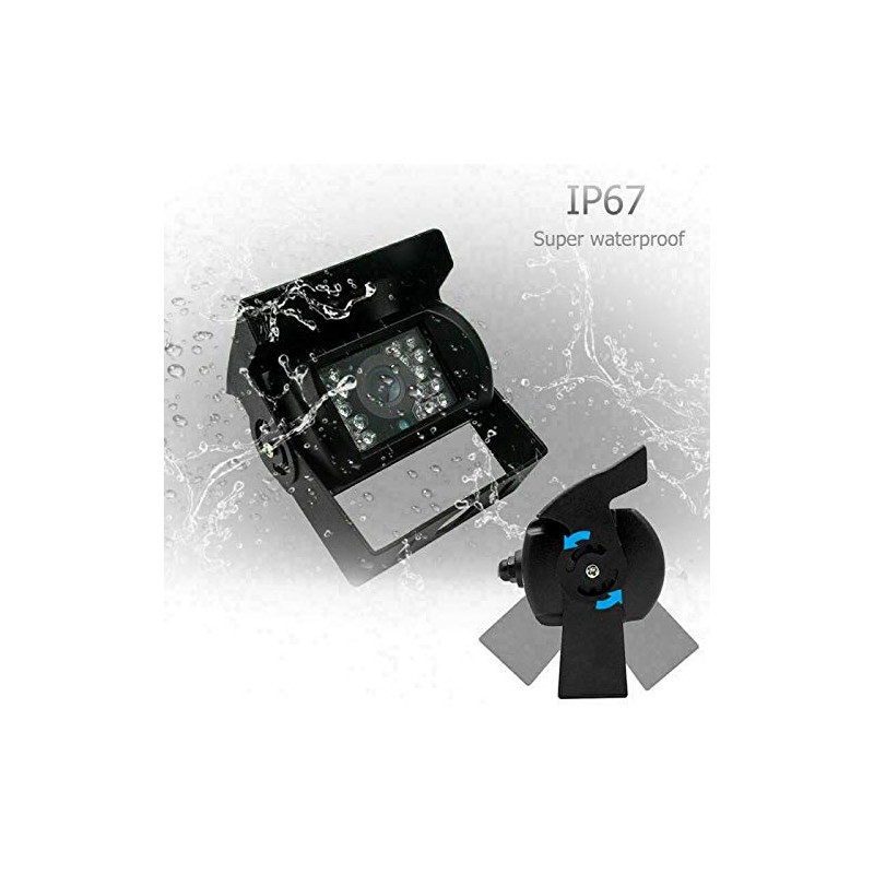 Riloer 4 Pin CCD Reversing Backup Camera, with 10m Cable