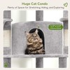Globlazer Corner Cat Tree Tower for Indoor Cats, 51in Multi-Level