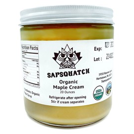 Sapsquatch Organic Maple Cream - 20 Ounces - Pure Maple Cream Butter Spread