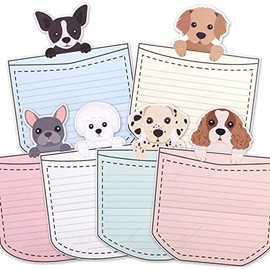 Juego de 24 tarjetas de felicitación de diseño de perro con sobres para niños, aula, fiesta de cumpleaños