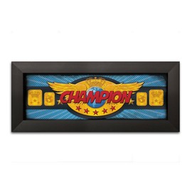 Gango Home Decor Contemporary Champion by Lauren Rader (Ready to Hang); One 18x6in Black Framed Print