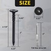 FIXLINK #14 x 2-7/8 Inch Exterior Deck Screws 55pcs, Heavy
