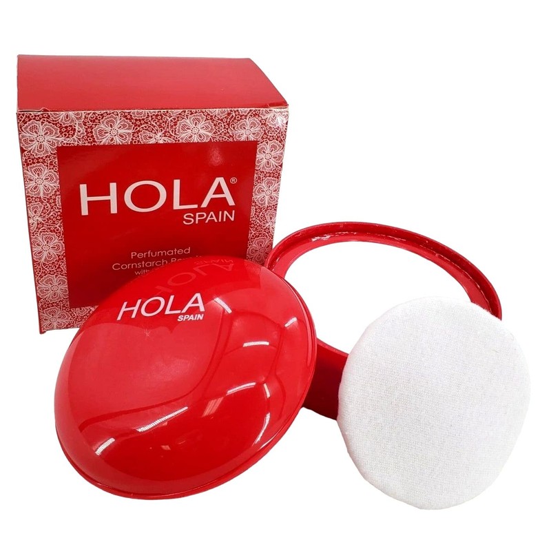 Hola Spain Skin Petal Body Talc Dusting Powder & Puff