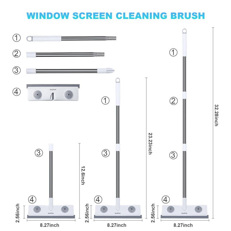 IMHO Mesh Screen Cleaner, Glass Wiper, Dust Paper Clip，3 in