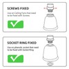 Ceiling Fan Replacement Globes, 4 Pack Chrysanthemum Pattern Fixture Replacement