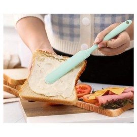 1pc Silicone Jar Spatula - Heat Resistant, Non-Stick Icing Spatula for Baking and Mixing - Food Grade Kitchen Gadget for Cooking - Black