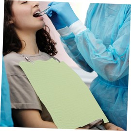 Hohopeti 40Pcs Disposable Treatment Bibs Strapless Oral Bibs for Inspections Includes and Colors Each