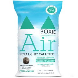 Boxie® Gently Scented 30 Day Natural Odor Control Cat Litter, 16.5lb Lightweight Plant Based Kitty Litter