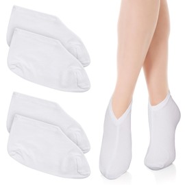 Gjinxi 2 Pairs Moisturizing Socks Overnight, Lotion Socks for Dry Feet, Cotton Moisture Enhancing Socks, Soft Spa Absorbing Socks for Foot Care, Cosmetic Therapy Socks for Women and Men