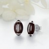 SHUSUKUE Football Stud Earrings 925 Sterling Silver Oval Ball Earrings