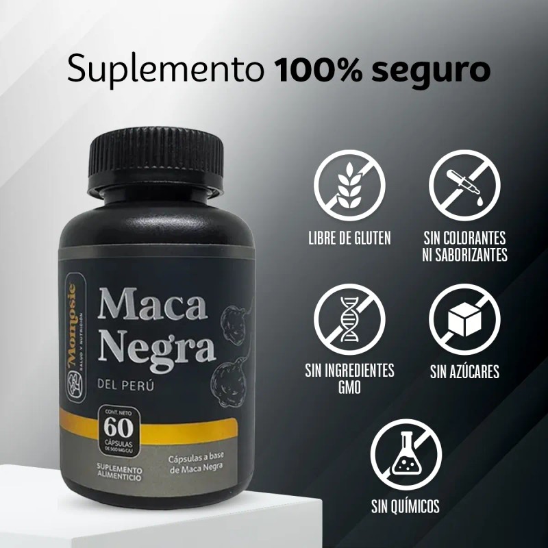 Maca Negra Peruana 1000 Mg Capsulas Maca Negra Salud Masculina