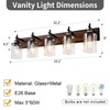 Lanhall 5-Light Farmhouse Bathroom Light Fixtures Vintage Bathroom Vanity Lights