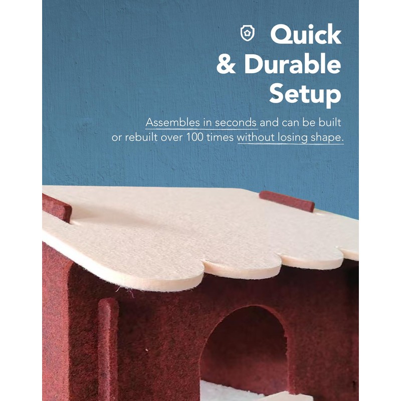 Lukamoo® Cute Cat House (Vanilla Mocha, Large)