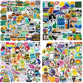 200PCS Fresh Style Sticker, Waterproof Mixed Stickers Outdoors Vinyl Stickers Pack Decals for Water Bottle, Laptop, Phone, Luggage, Skateboard Stickers for Adults Teens Girls Kids