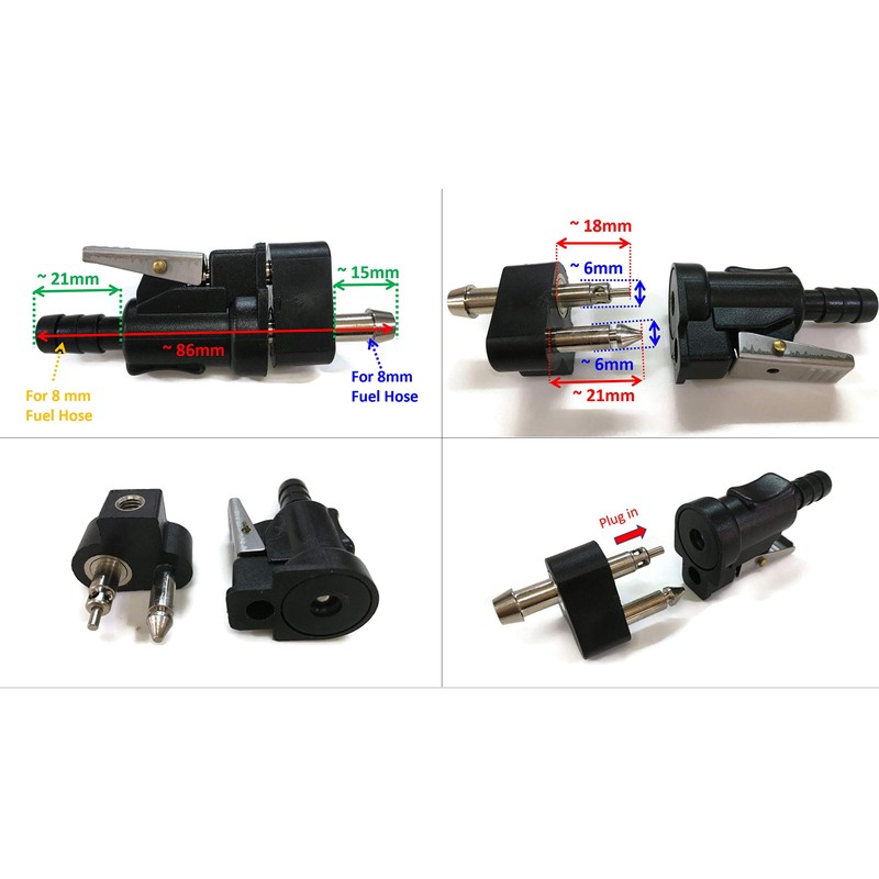 ITACO Boat Engine Plug Adapter + Fuel Connection Kit 0397444
