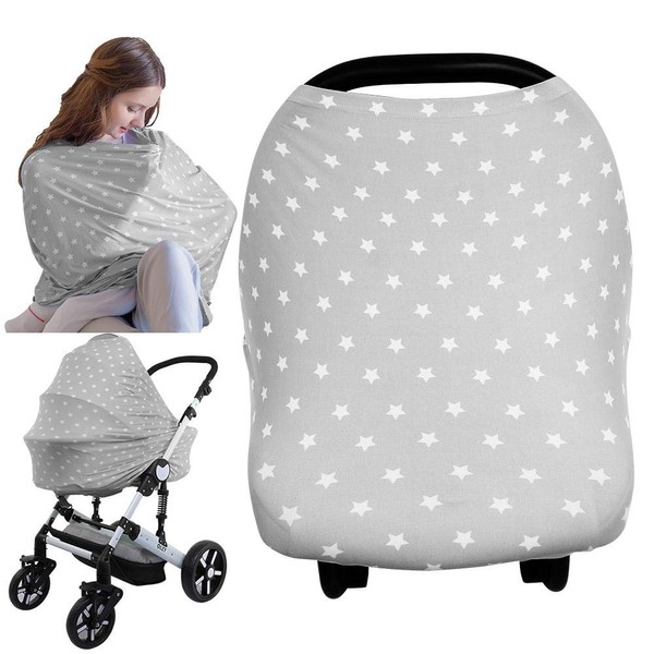 Car Seat Covers for Babies - Nursing Cover, Baby Car Seat Cover, Nursing Covers for Breastfeeding, Carseat Cover Girls, Boy, Breastfeeding Cover, Infant Car Seat Cover, Stroller Cover (Starry Charm)