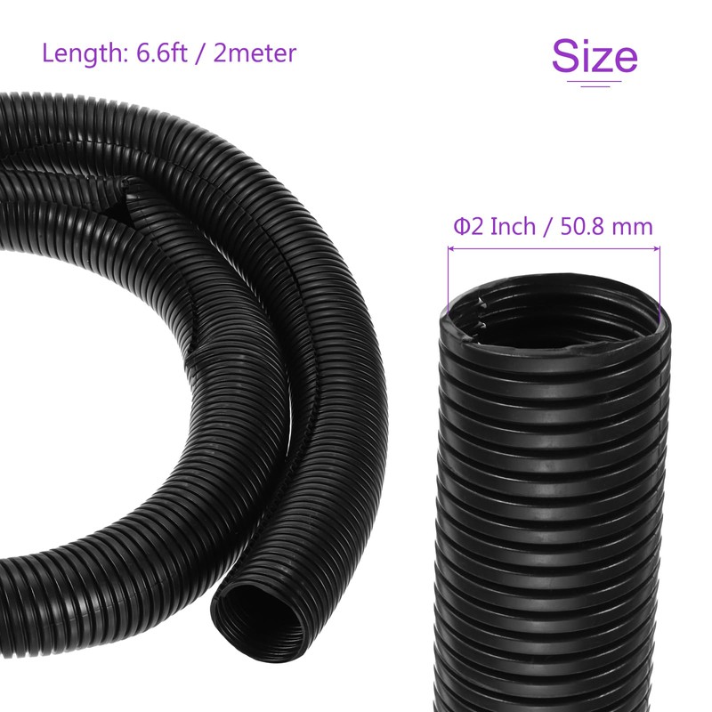 DMiotech 2m Wire Loom Split Tubing 50.8mm, Cord Protectors from