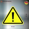 Pack of 8 Warning Stickers 6 x 5 cm Warning