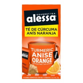 Té Gourmet Alessa Turmeric Anis Orange 10 Sobres 20g