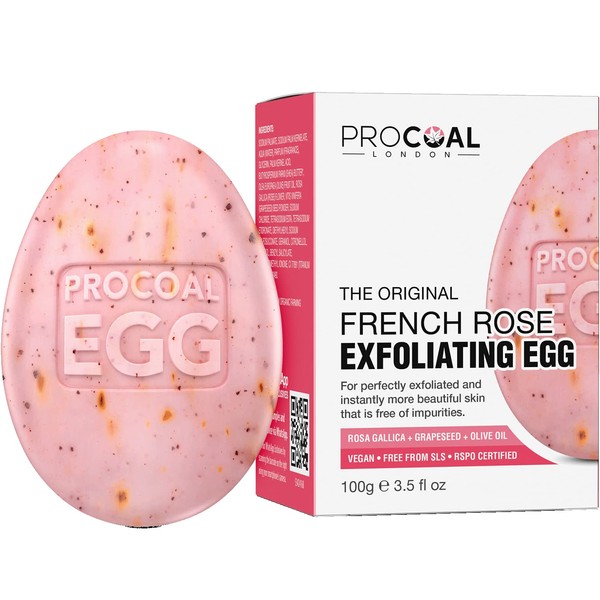 French Rose Exfoliating Natural Soap 100g by Procoal - Vegan