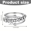 Anxiety Ring Adjustable Anxiety Ring Open Rings Rotating Beads Decompression