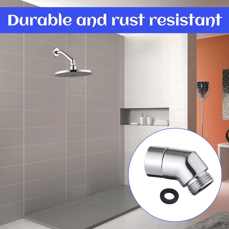 Shower Head Adapter, 1 Pcs 135 Degree Shower Elbow Adapter,
