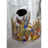 Murano NWT Murano Confetti Mosaic Glass Cup Yellow Splatter Spots