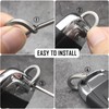 PJYTAC Black Titanium Carabiner Keychain, Quick Release Heavy Duty Key