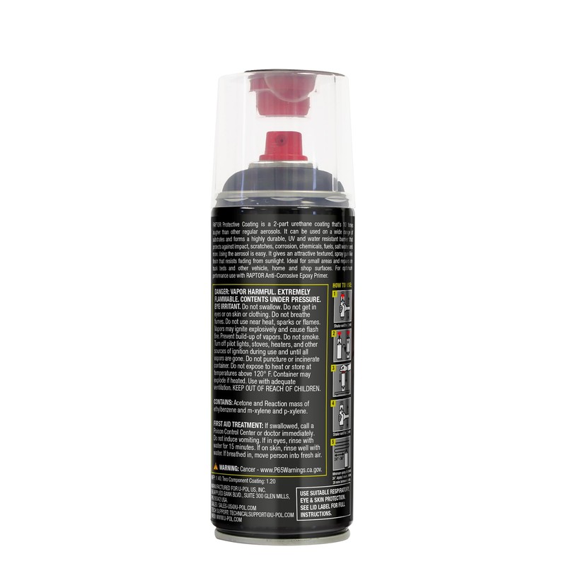 Raptor 2K Bedliner Aerosol, Protective Coating, Spray-On Truck Bed Liner,
