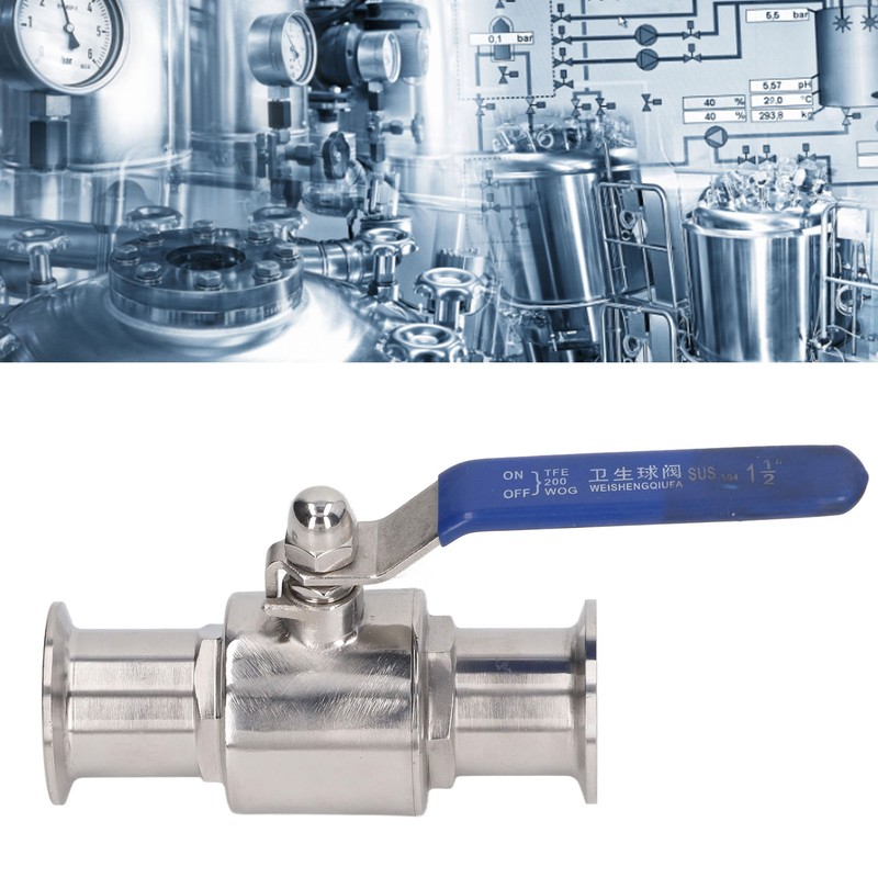 Sanitary Ball Valve Stainless Steel Quick Install Water Clamp Valve