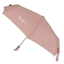 Pepe Jeans Macy Folding Umbrella Polyester with Aluminium Stick Pink Umbrella, pink, wrinkles