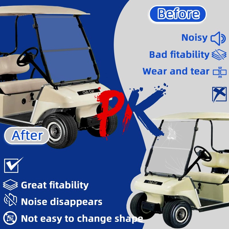 Club Car DS Golf Cart Windshield Retaining Clips Kits with