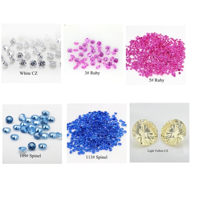 Tiny Small Size Round Brilliant CZ Gemstone Synthetic 1.0-3.0mm Cubic