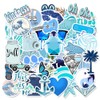 Blue Stickers for Water Bottle Trendy Teen Girls Laptop Hydroflasks
