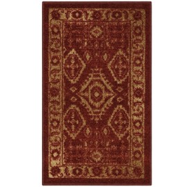 Maples Rugs Georgina Traditional Kitchen Non Skid Accent Area Rug [Made in USA], Red/Gold, 1'8 x 2'10