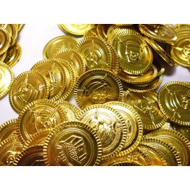 Pirate Gold Coins 200 Coins Set Costume Props 3.5cm Diameter