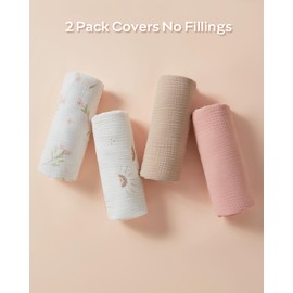 JELLYMONI Muslin Baby Lounger Cover, 100% Cotton 2 Pack Infant Lounger Cover to Protect Lounger from Minor Leaks and Spills, Covers Only No Loungers