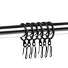 44 Pcs Metal Drapery Curtain Rings with Hooks Hanging Curtain