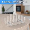 Clear Acrylic Coaster Holder, 6 Grids Anti Slip Coaster Organizer