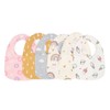 6pcs Infant Bibs U Shaped Snap Button Closure Cotton Waterproof