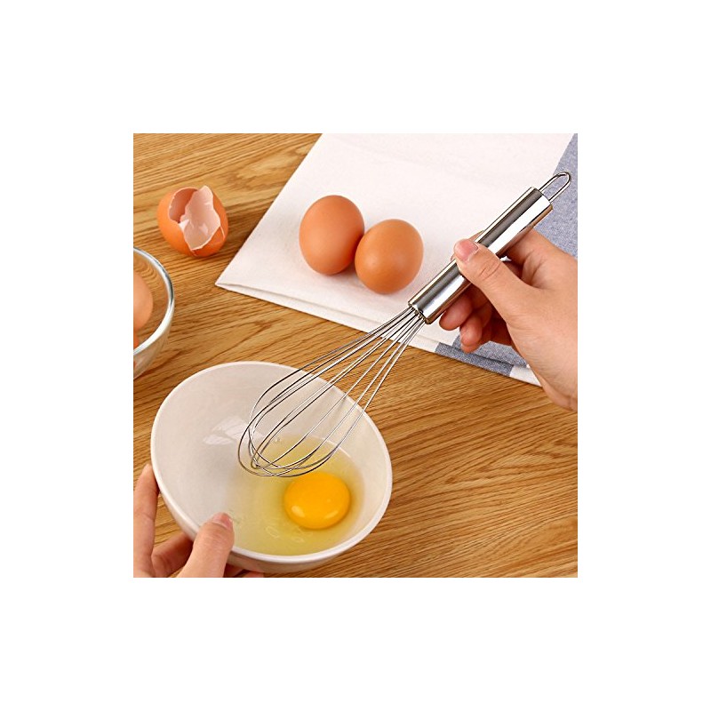 Stainless Steel Hand Whisk, Kitchen Mixer for Matcha, Baking and