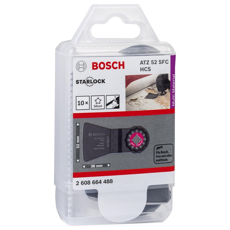 Bosch Professional 10x Scraper ATZ 52 SC (for Hardened Remnants,