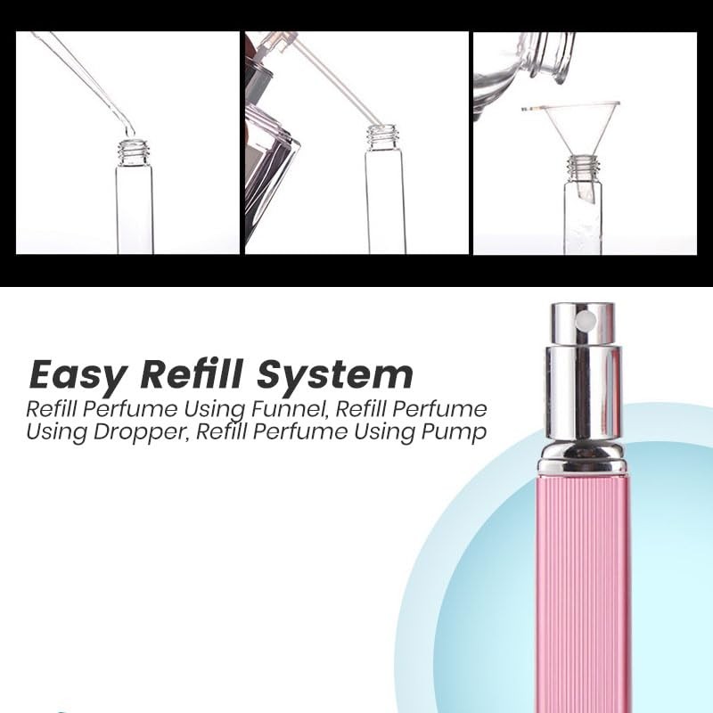 YAFIYGI Travel Perfume Atomizer Refillable Kit Includ 2Pcs Leakproof 12ml