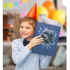 DolliBu Shark Large Gift Bags with Tissue Paper, 12 Pc