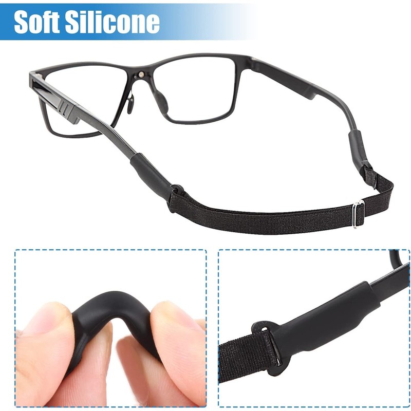 Enenfly Adjustable Glasses Straps - 3 Pack No Tail Eyewear