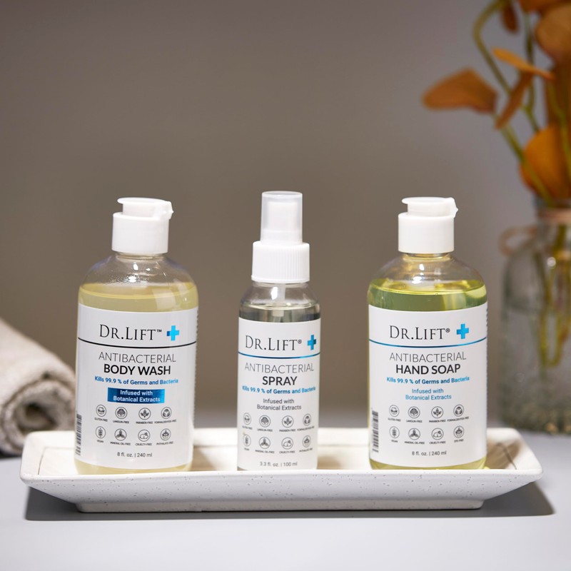 DR. LIFT Antibacterial Body Wash, 8 oz (3-Pack) - Gentle